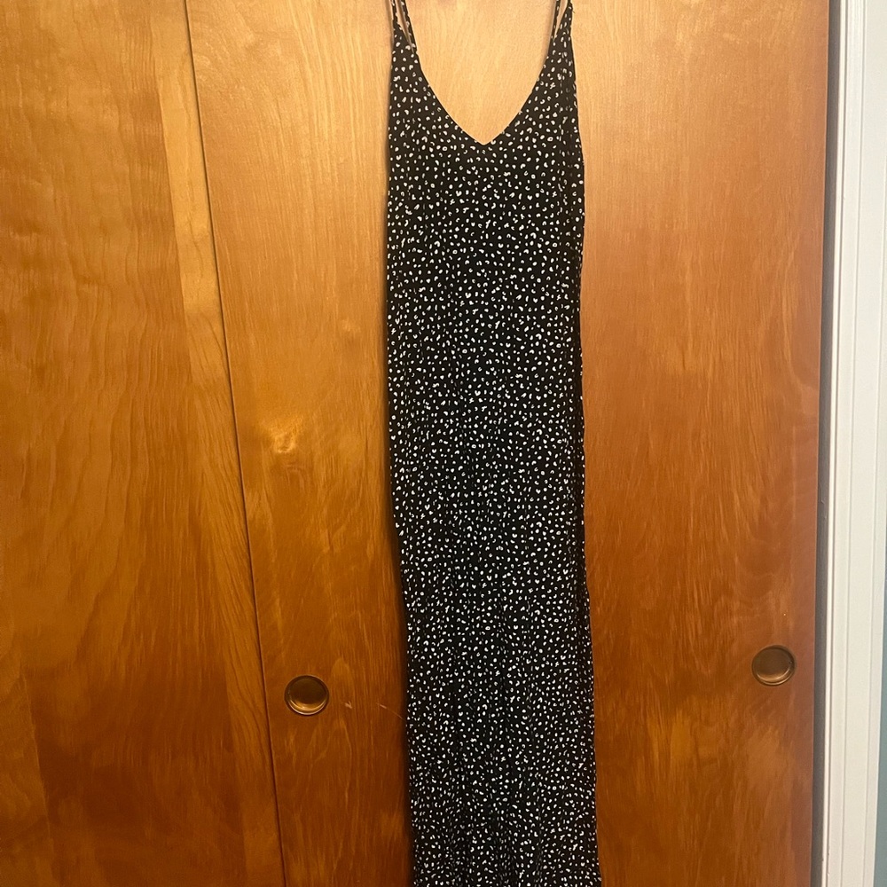 Old Navy  Maxi Dress with mini black and white leopard print XL